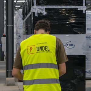 Undel - instalação elétrica em Pod WC da Blufab, para a Residência Universitária de Beja